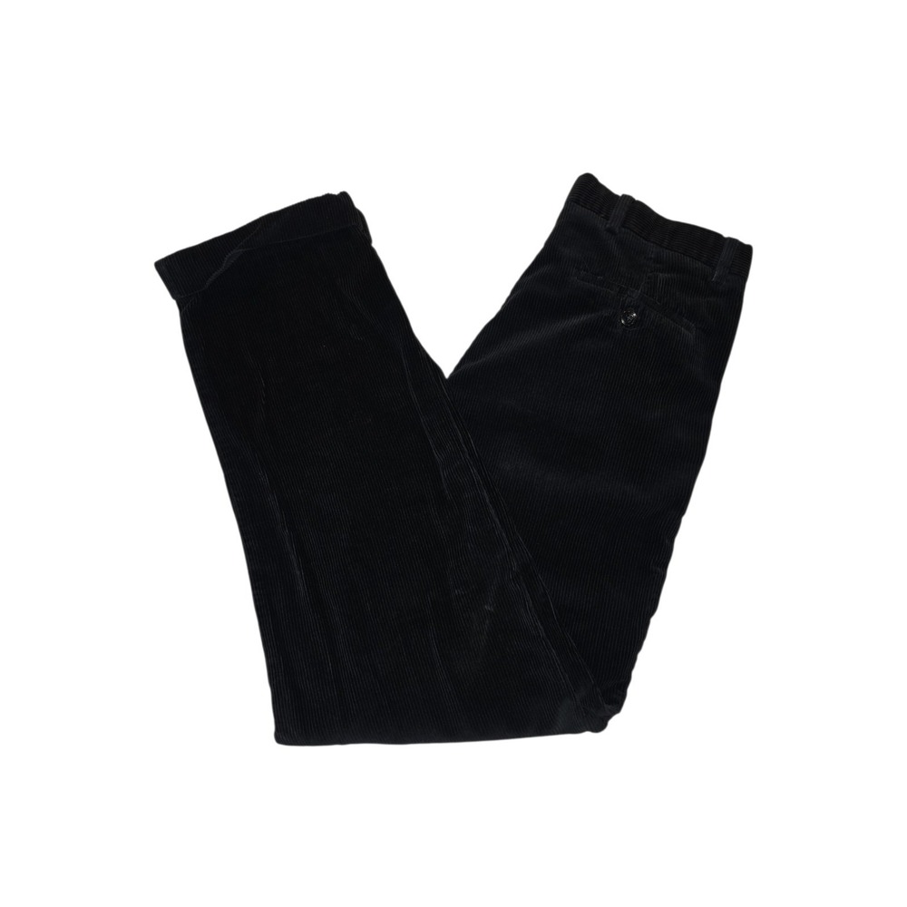Dockers Recode Black Corduroy Pants 32x32 Pleated Tapered Cuffed